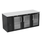 Victory VBB78HC-FG-B 78" Solid Door Back Bar Cooler