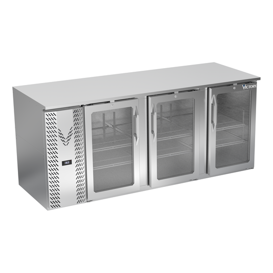 Victory VBB78HC-G-S 78" Solid Door Back Bar Cooler