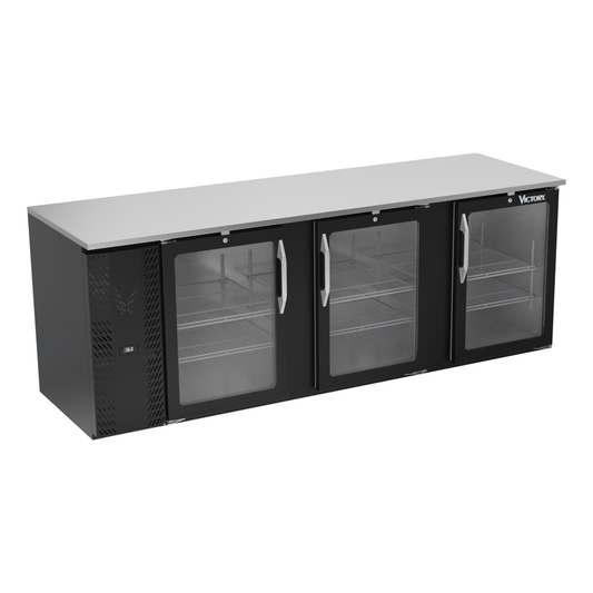 Victory VBB94HC-FG-B 94" Solid Door Back Bar Cooler
