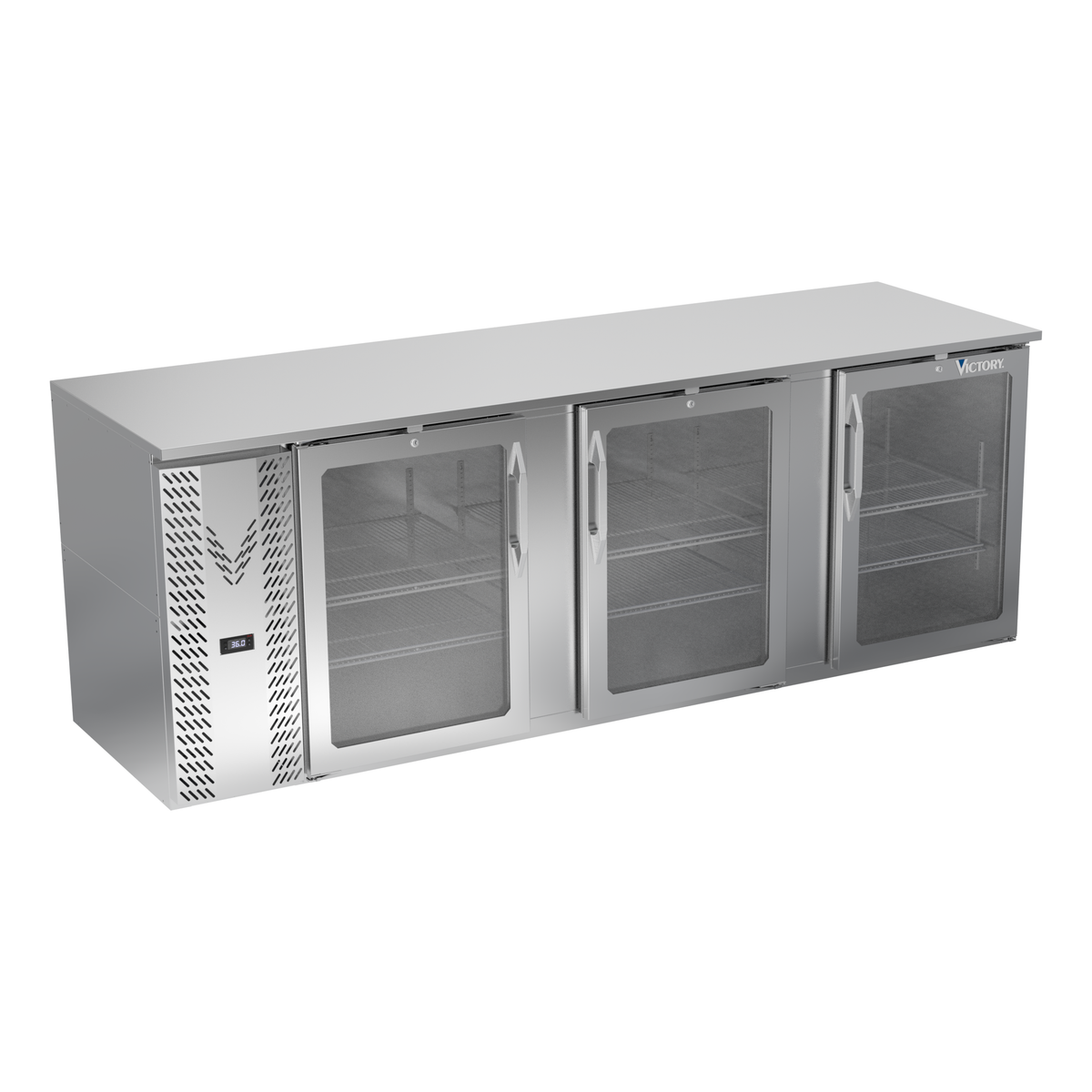 Victory VBB94HC-FG-S 94" Solid Door Back Bar Cooler