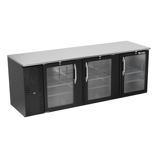 Victory VBB94HC-G-B 94" Solid Door Back Bar Cooler