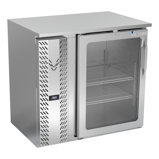 Victory VBBN36HC-FG-S 36" Solid Door Back Bar Cooler
