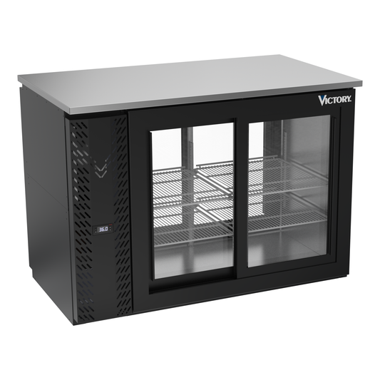 Victory VBBN48HC-F-GS-PT-B 48" Solid Door Back Bar Cooler