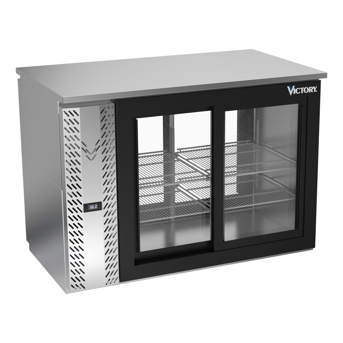 Victory VBBN48HC-F-GS-PT-S 48" Solid Door Back Bar Cooler