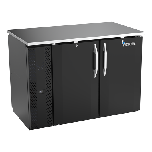 Victory VBBN48HC-F-PT-B 48" Solid Door Back Bar Cooler