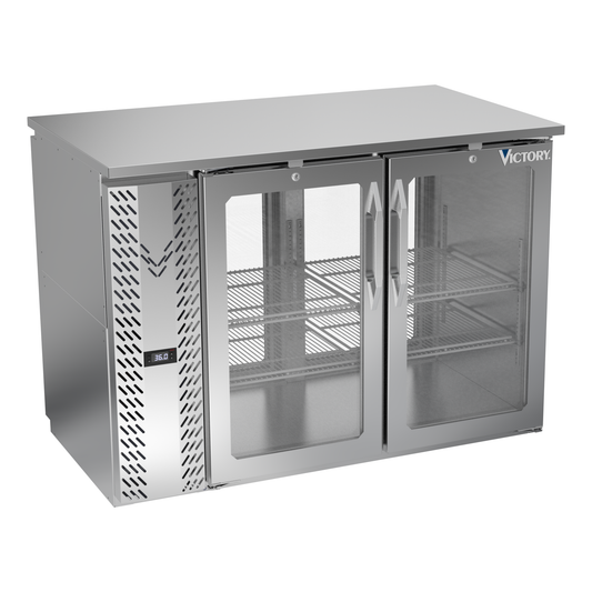 Victory VBBN48HC-FG-PT-S 48" Solid Door Back Bar Cooler