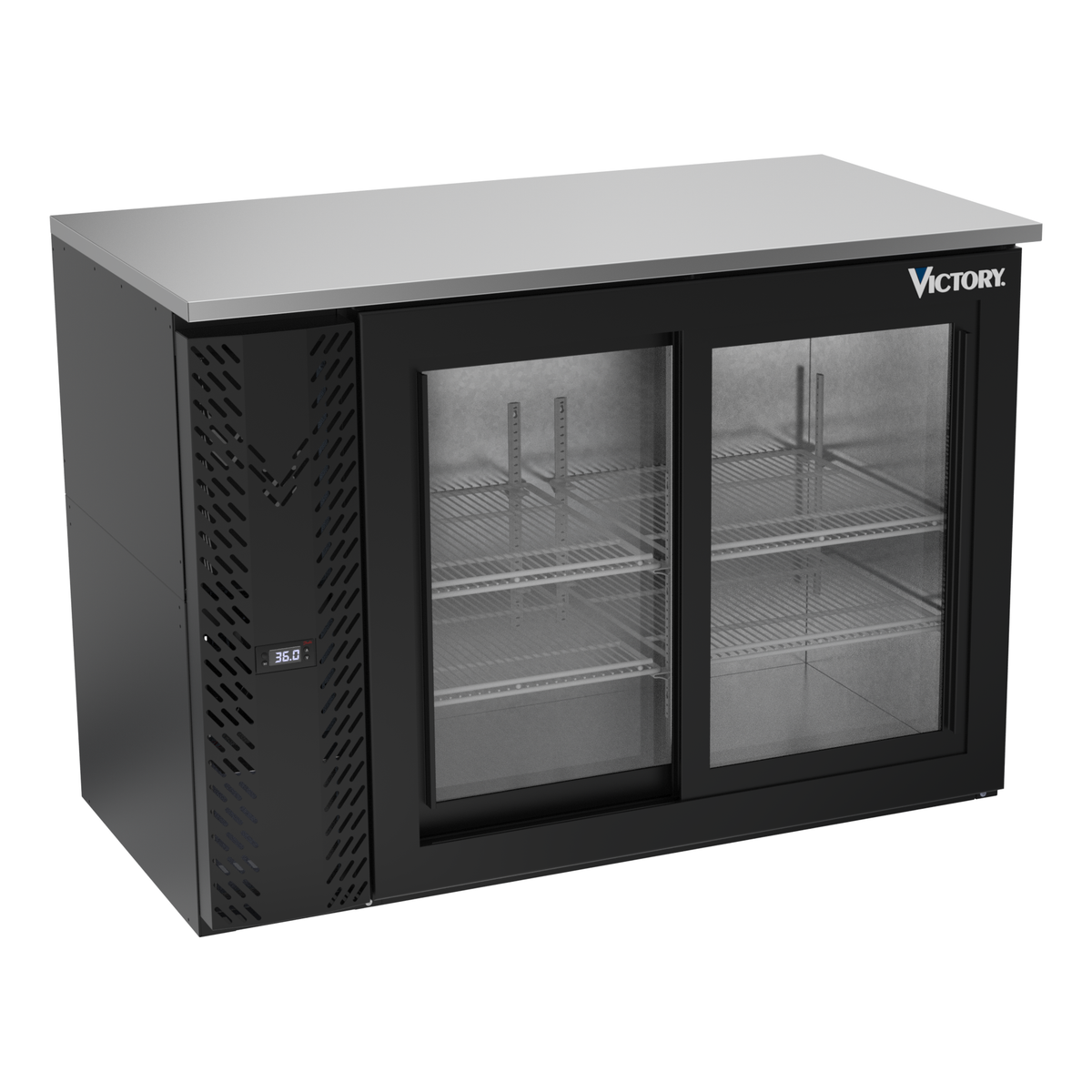 Victory VBBN48HC-GS-B 48" Solid Door Back Bar Cooler