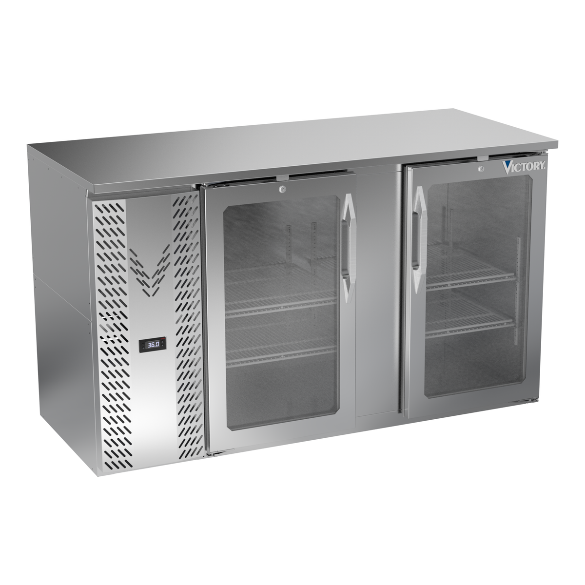 Victory VBBN58HC-FG-S 58" Solid Door Back Bar Cooler