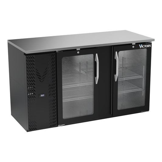 Victory VBBN58HC-G-B 58" Solid Door Back Bar Cooler