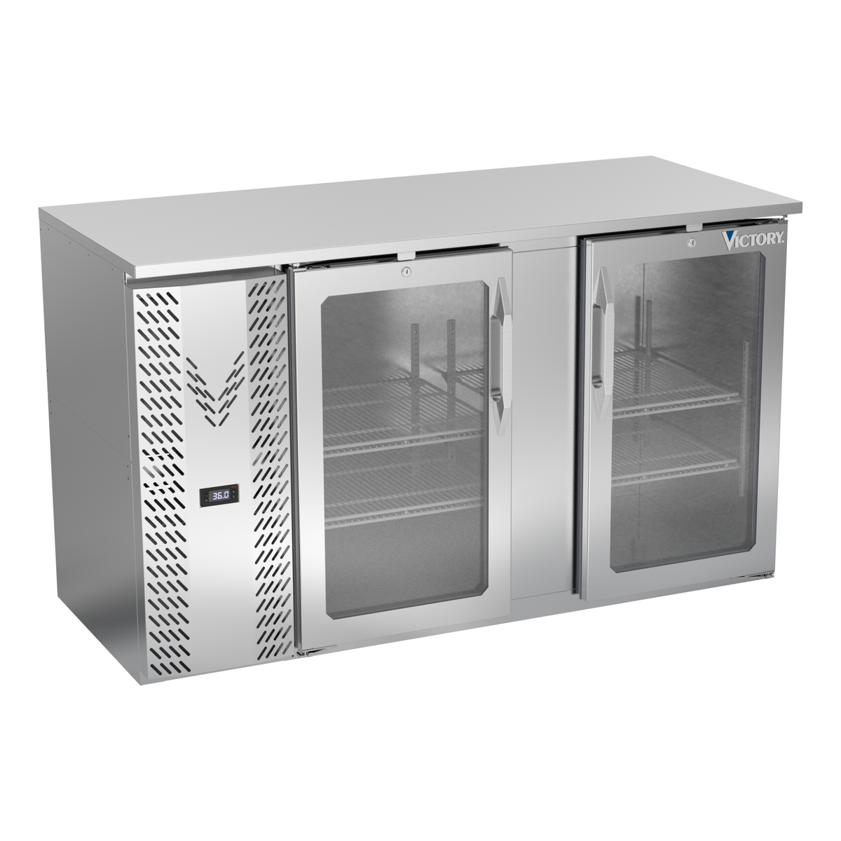 Victory VBBN58HC-G-S 58" Solid Door Back Bar Cooler