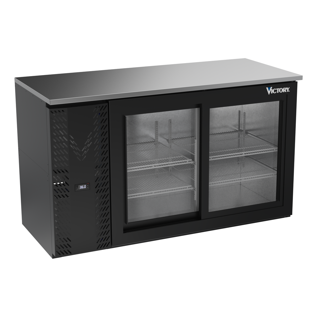 Victory VBBN58HC-GS-B 58" Solid Door Back Bar Cooler