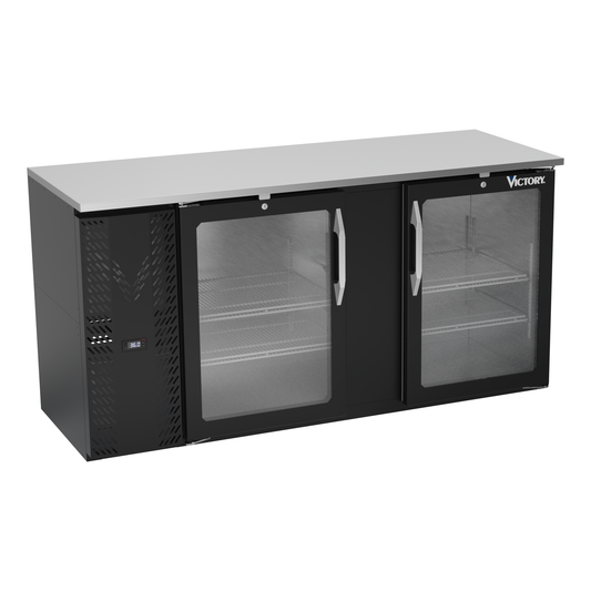 Victory VBBN68HC-FG-B 68" Solid Door Back Bar Cooler