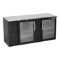 Victory VBBN68HC-FG-B 68" Solid Door Back Bar Cooler