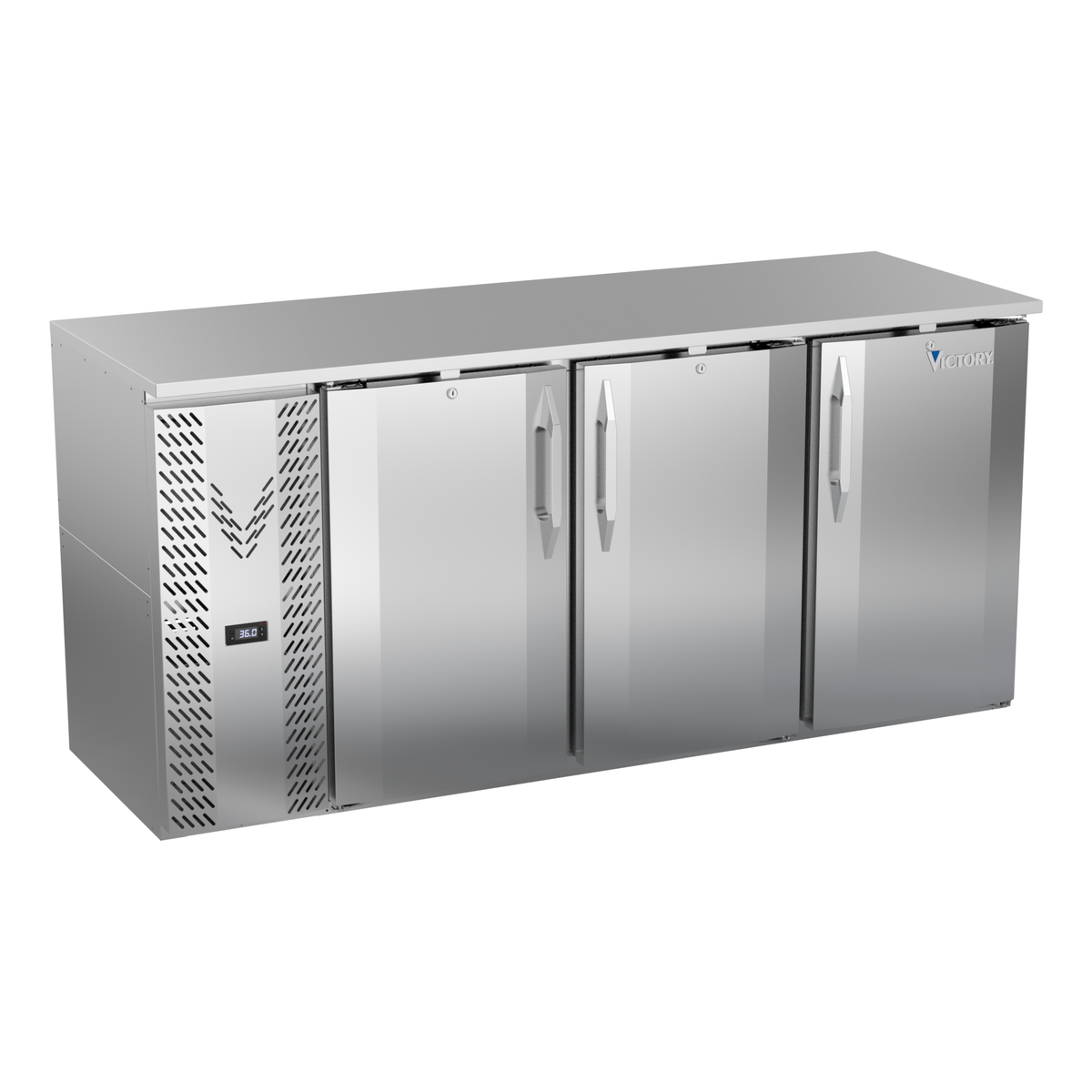 Victory VBBN72HC-F-S 72" Solid Door Back Bar Cooler