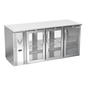 Victory VBBN72HC-FG-PT-S 72" Solid Door Back Bar Cooler