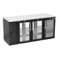 Victory VBBN72HC-G-PT-B 72" Solid Door Back Bar Cooler