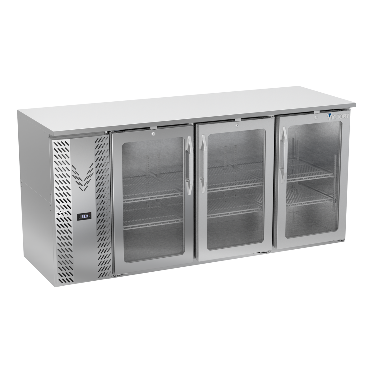 Victory VBBN72HC-G-S 72" Solid Door Back Bar Cooler