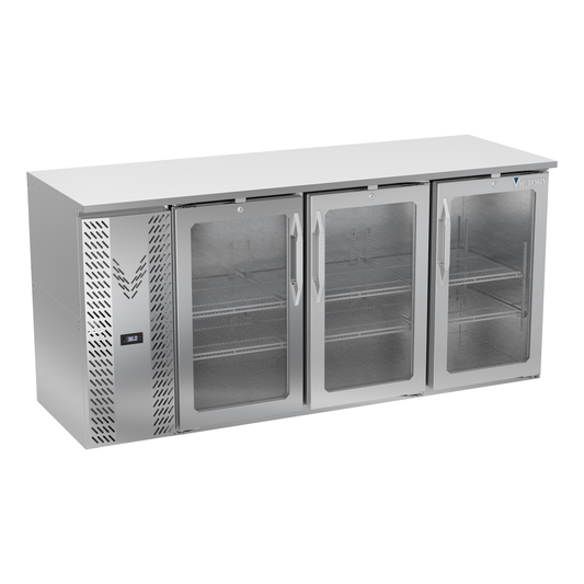 Victory VBBN72HC-G-S 72" Solid Door Back Bar Cooler
