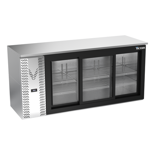 Victory VBBN72HC-GS-S 72" Solid Door Back Bar Cooler