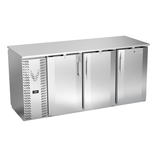 Victory VBBN72HC-PT-S 72" Solid Door Back Bar Cooler