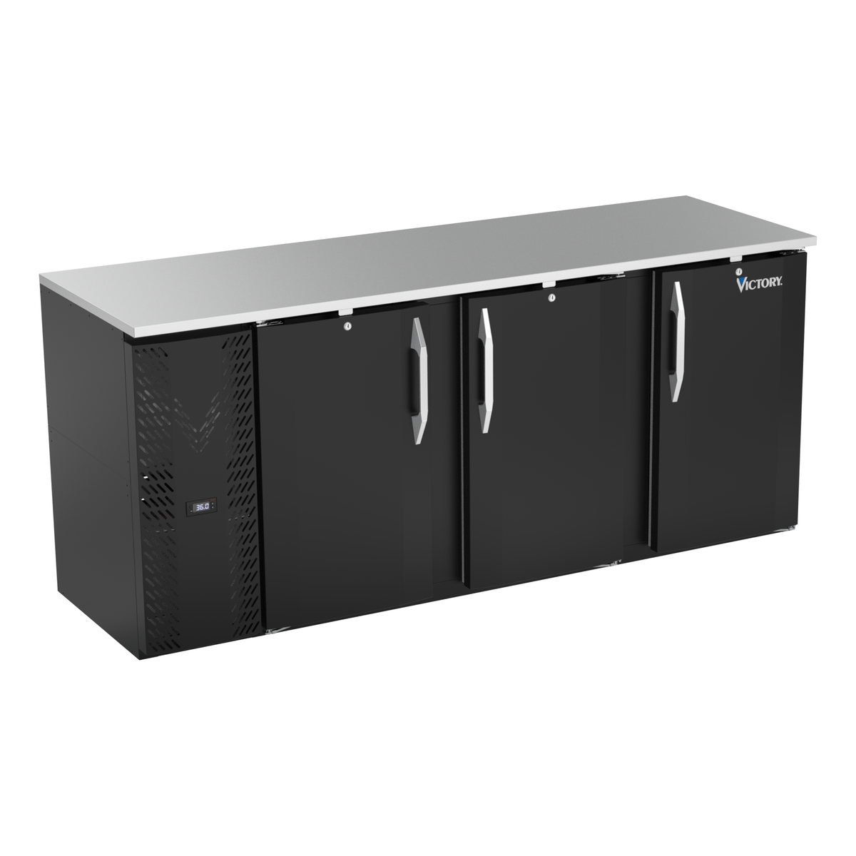 Victory VBBN78HC-F-B 78" Solid Door Back Bar Cooler