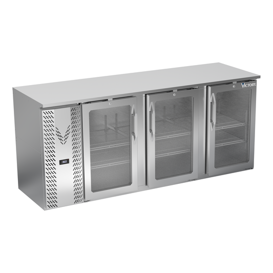 Victory VBBN78HC-FG-S 78" Solid Door Back Bar Cooler