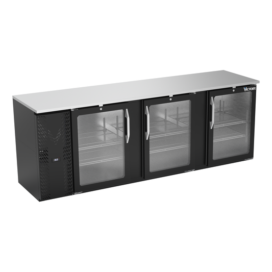 Victory VBBN94HC-G-B 94" Solid Door Back Bar Cooler