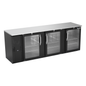 Victory VBBN94HC-G-B 94" Solid Door Back Bar Cooler