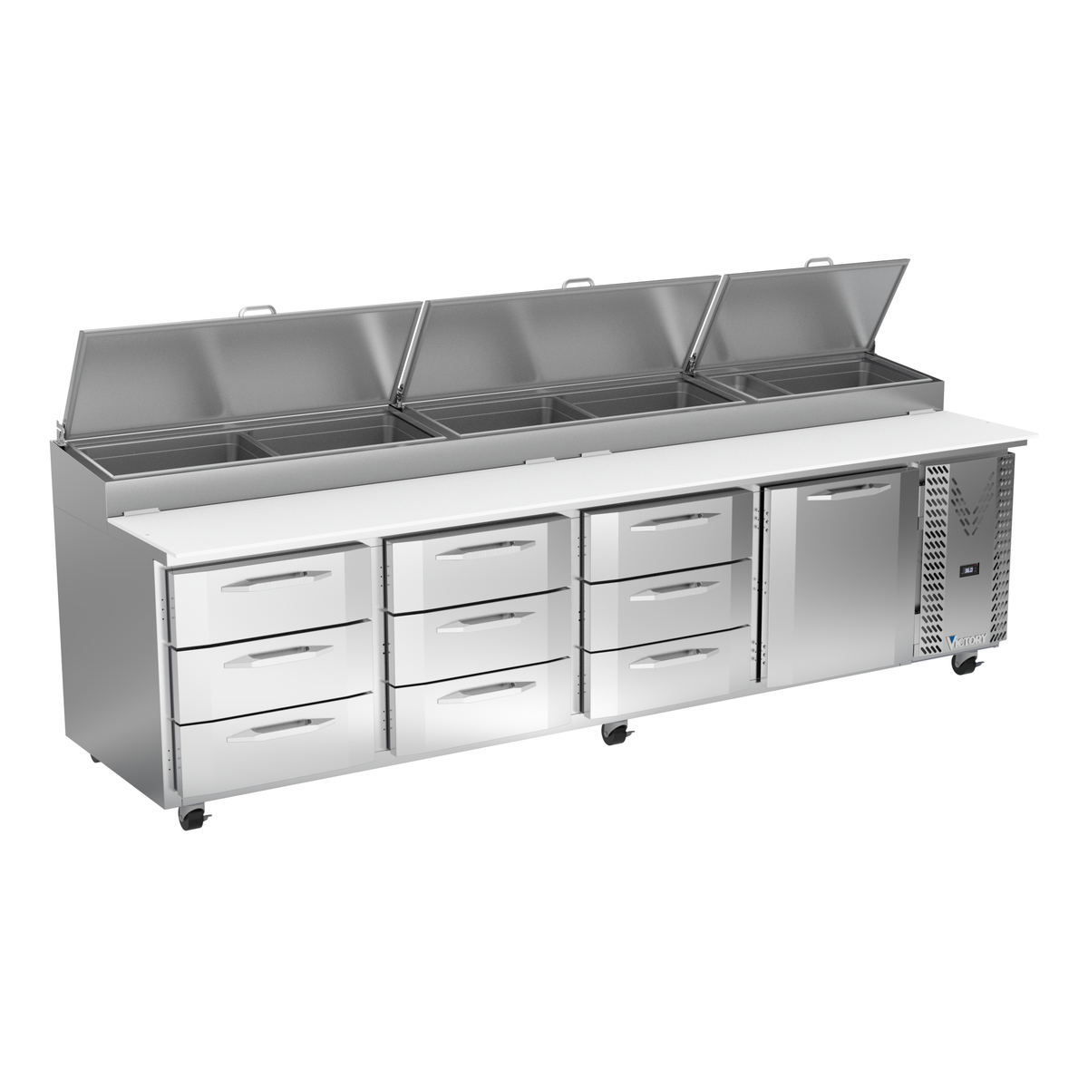 Victory VPPD119HC-9 119" Pizza Prep Table