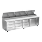 Victory VPPD119HC-9 119" Pizza Prep Table