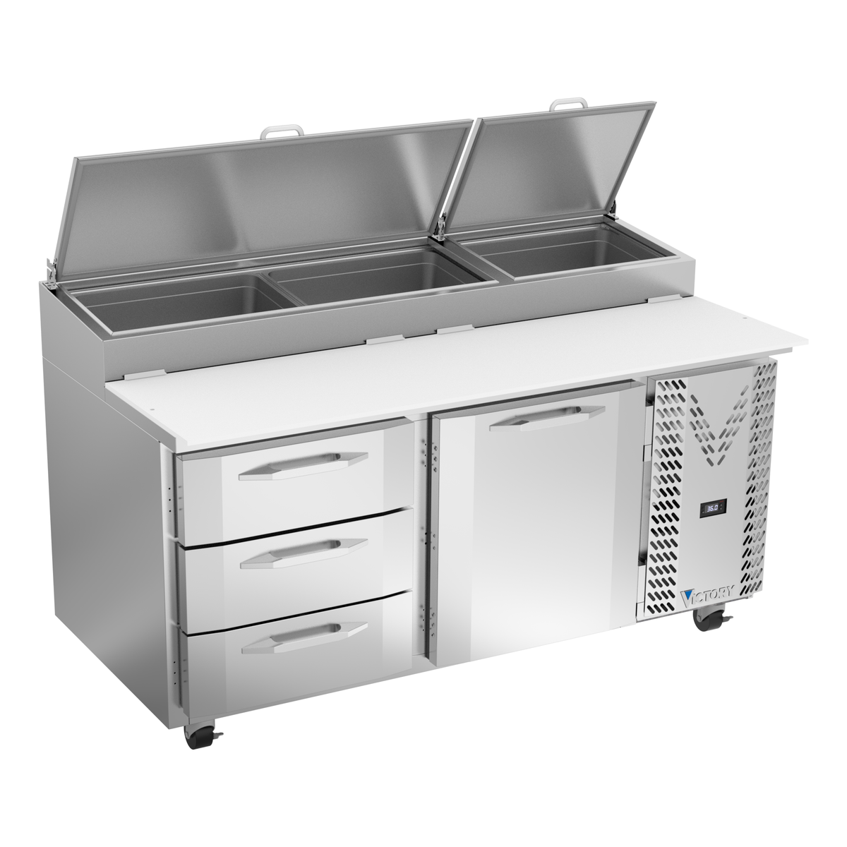 Victory VPPD67HC-3 67" Pizza Prep Table