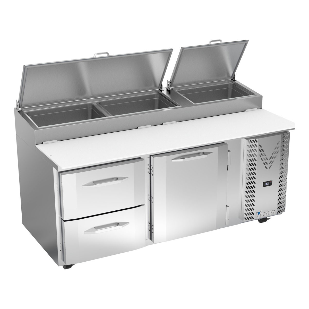 Victory VPPD72HC-2 72" Pizza Prep Table