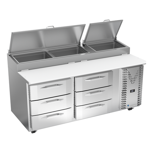 Victory VPPD72HC-6 72" Pizza Prep Table