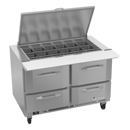 Victory VSPD48HC-18B-4 48" Mega Top Sandwich / Salad Prep Table