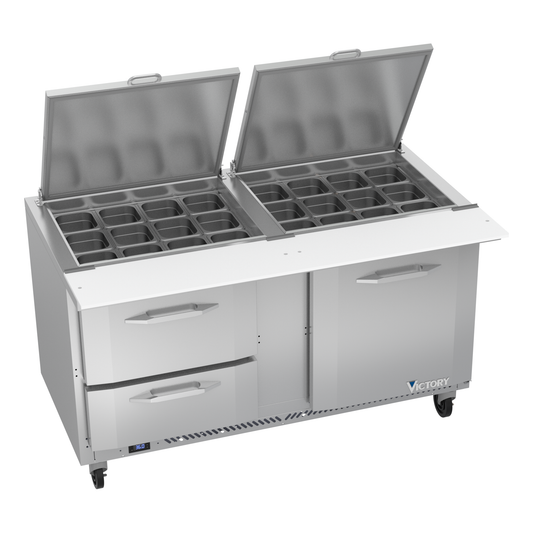 Victory VSPD60HC-24B-2 60" Mega Top Sandwich / Salad Prep Table