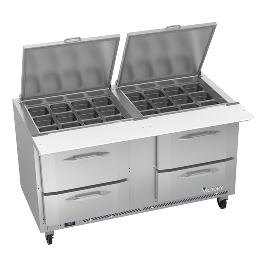 Victory VSPD60HC-24B-4 60" Mega Top Sandwich / Salad Prep Table
