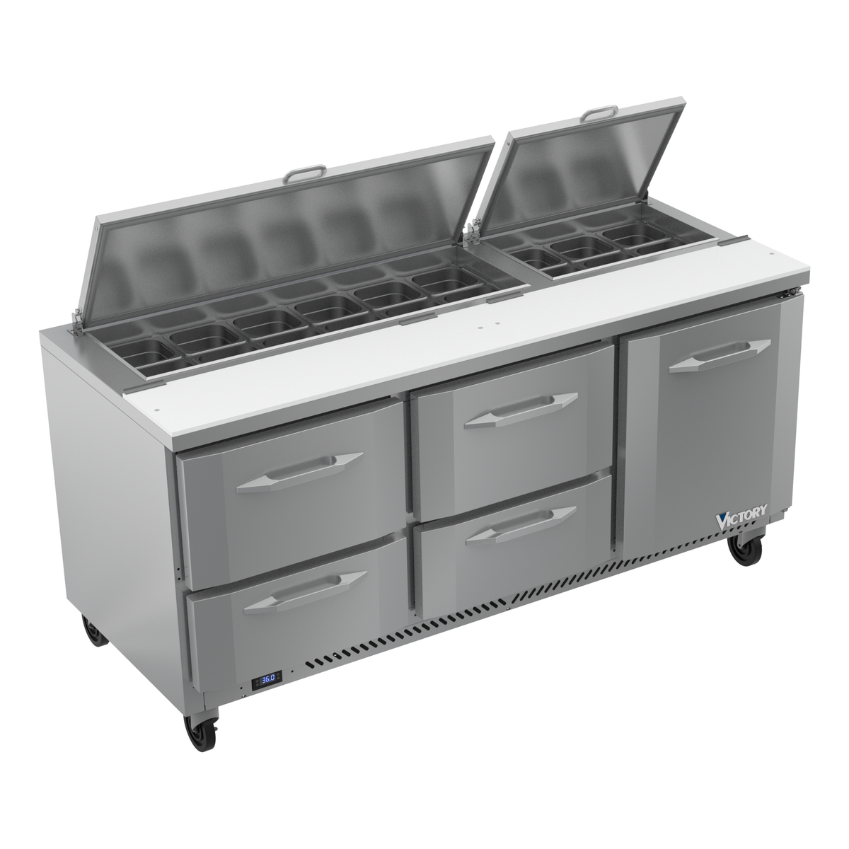 Victory VSPD72HC-18-4 72" Sandwich / Salad Prep Table