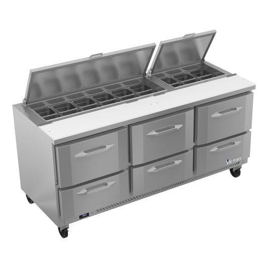 Victory VSPD72HC-18-6 60" Sandwich / Salad Prep Table