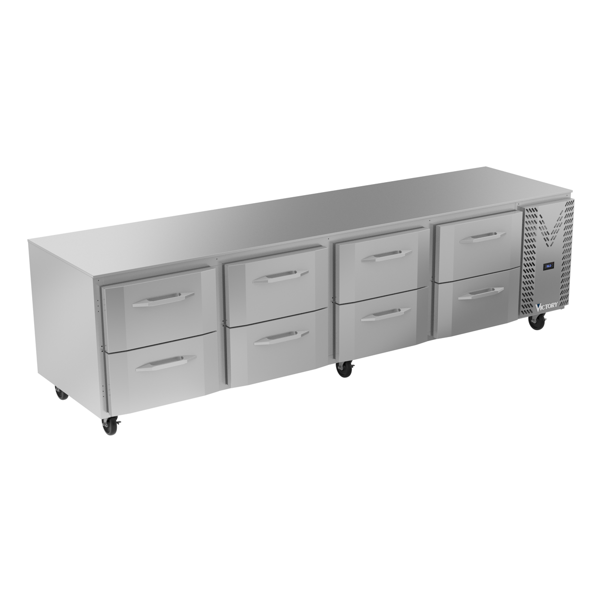 Victory VURD119HC-8 118 7/8" Solid Door Undercounter Refrigerator