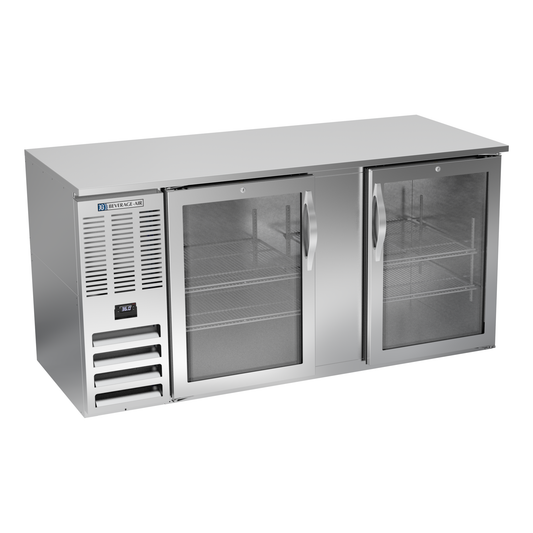 Beverage-Air BB68HC-FG-S 68" Glass Door Back Bar Cooler