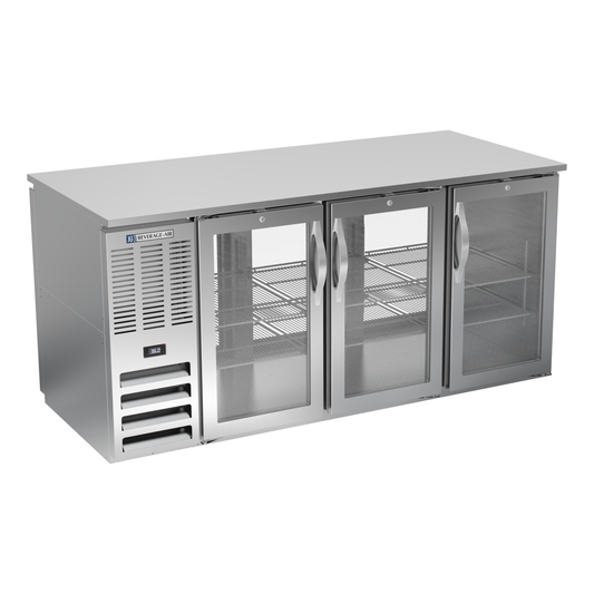 Beverage-Air BB72HC-FG-PT-S 72" Glass Door Back Bar Cooler
