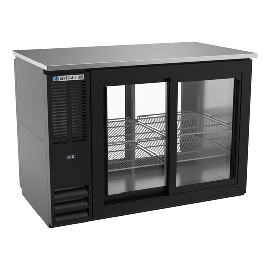 Beverage-Air BBN48HC-F-GS-PT-B 48" Glass Door Back Bar Cooler