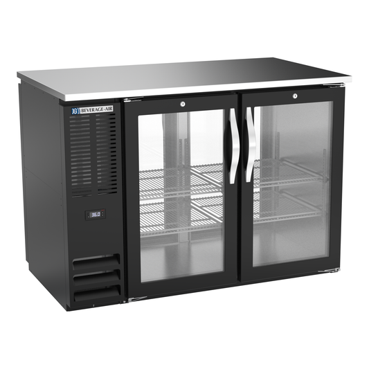 Beverage-Air BBN48HC-FG-PT-B 48" Glass Door Back Bar Cooler