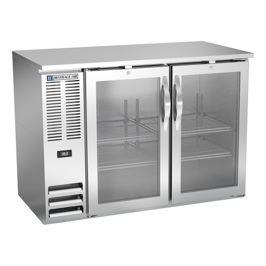 Beverage-Air BBN48HC-FG-S 48" Glass Door Back Bar Cooler