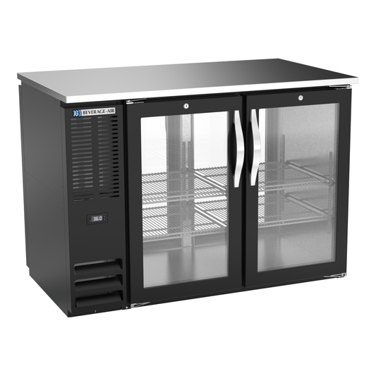 Beverage-Air BBN48HC-G-PT-B 48" Glass Door Back Bar Cooler