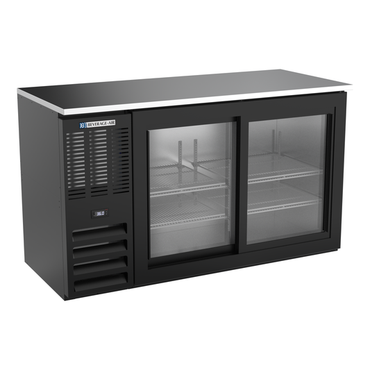 Beverage-Air BBN58HC-F-GS-B 58" Glass Door Back Bar Cooler