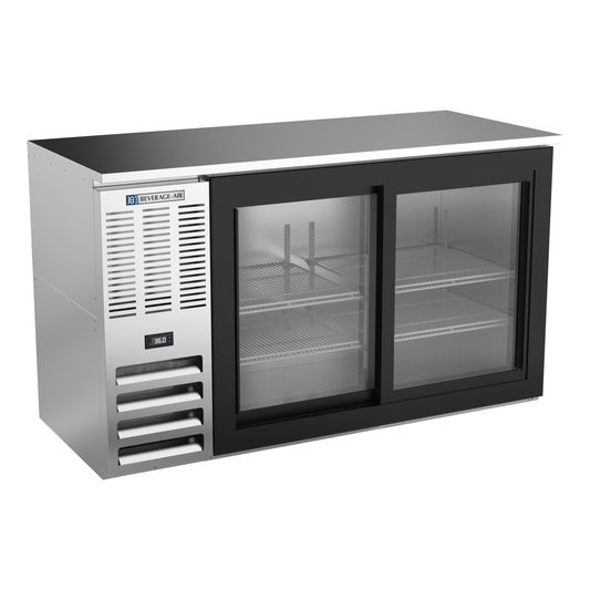 Beverage-Air BBN58HC-F-GS-S 58" Glass Door Back Bar Cooler