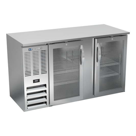 Beverage-Air BBN58HC-G-S 58" Glass Door Back Bar Cooler