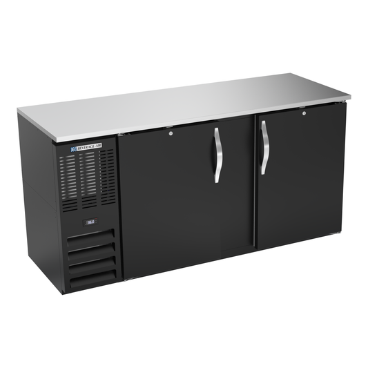 Beverage-Air BBN68HC-F-B 68" Solid Door Back Bar Cooler