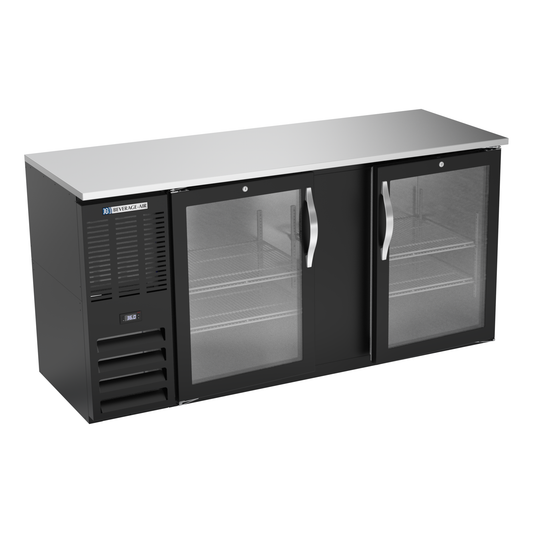 Beverage-Air BBN68HC-FG-B 68" Glass Door Back Bar Cooler